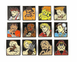 Set of 12 Street Fighter Capcom Limited Edition enamelled metal pins