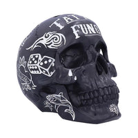 Salvadanaio Teschio Calaveras Tattoo Money Box Black