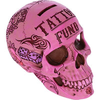 Sparschwein Totenkopf Calaveras Tattoo Spardose Pink