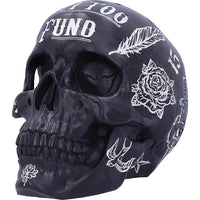 Salvadanaio Teschio Calaveras Tattoo Money Box Black