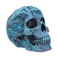 Piggy Bank Skull Calaveras Tattoo Money Box Blue