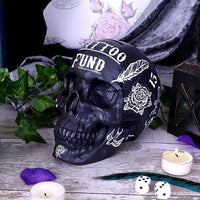 Salvadanaio Teschio Calaveras Tattoo Money Box Black