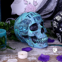 Piggy Bank Skull Calaveras Tattoo Money Box Blue